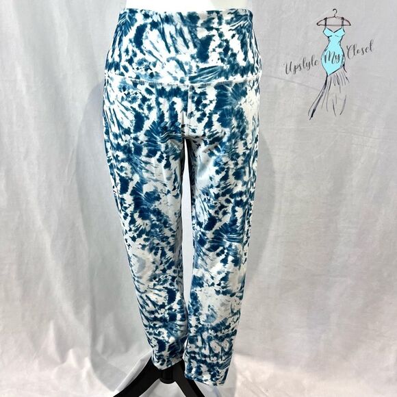 RBX high waist butter soft teal and white tie dye active leggings size large - Picture 2 of 9